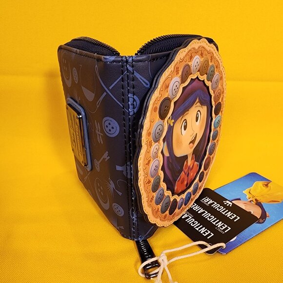 Loungefly Coraline Portal Button Frame Lenticular Zip Wallet NEW - Picture 13 of 15